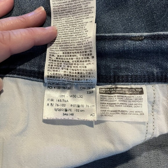 Levis Jeans 512 Straight Leg Perfectly Slimming Blue Denim Jeans Size 10 - Picture 7 of 7